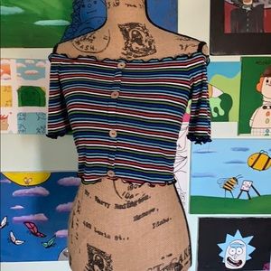 off the shoulder crop top